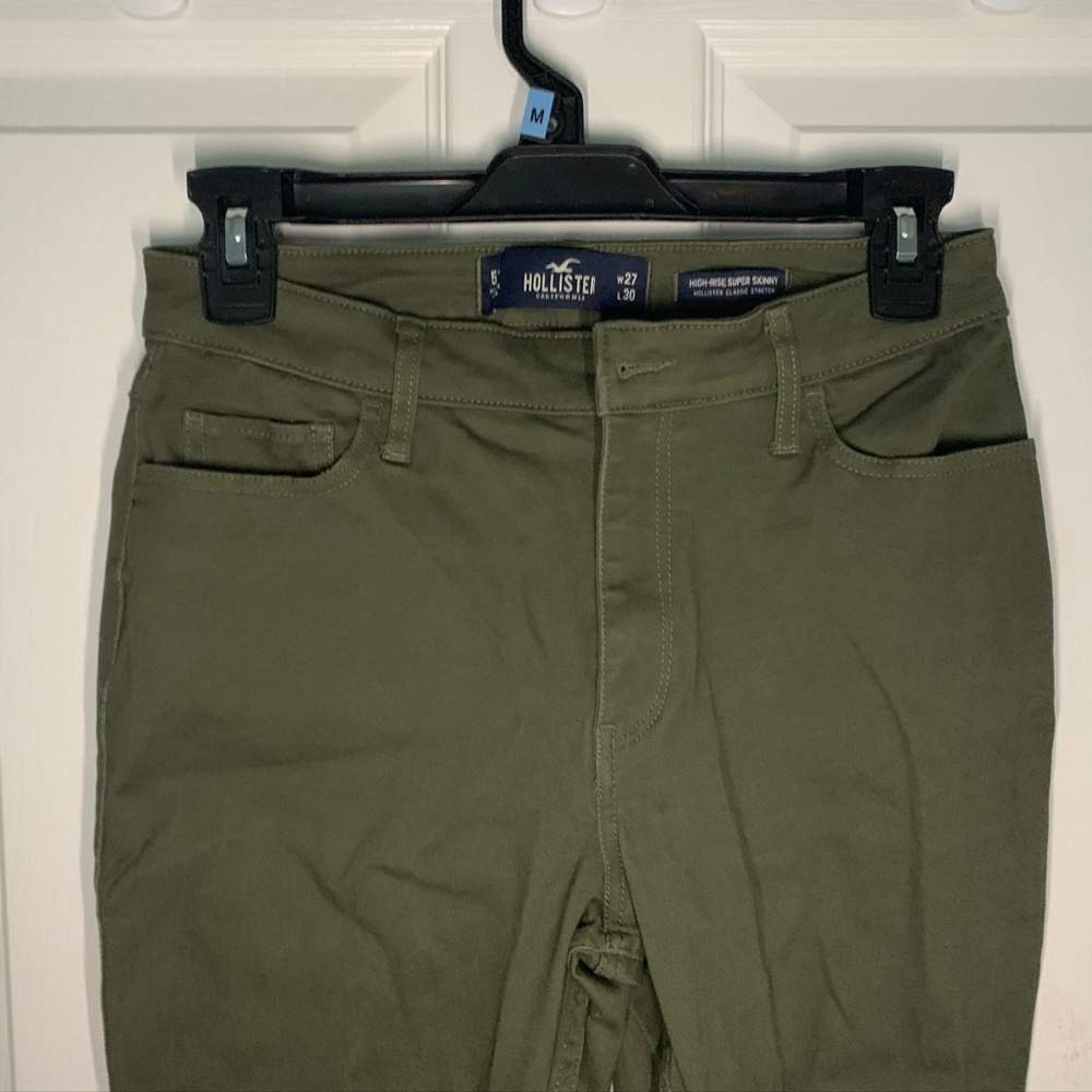 Navy green jeans